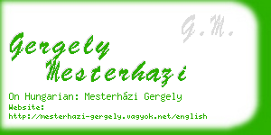 gergely mesterhazi business card