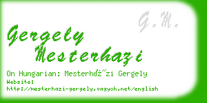 gergely mesterhazi business card